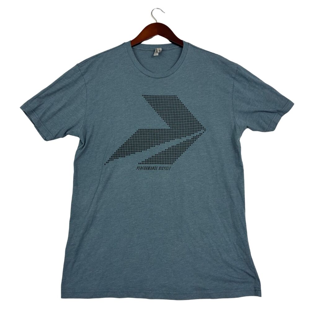 Performance Bicycle T Shirt Mens L Blue Cycling Next Level Apparel Graphic Tee